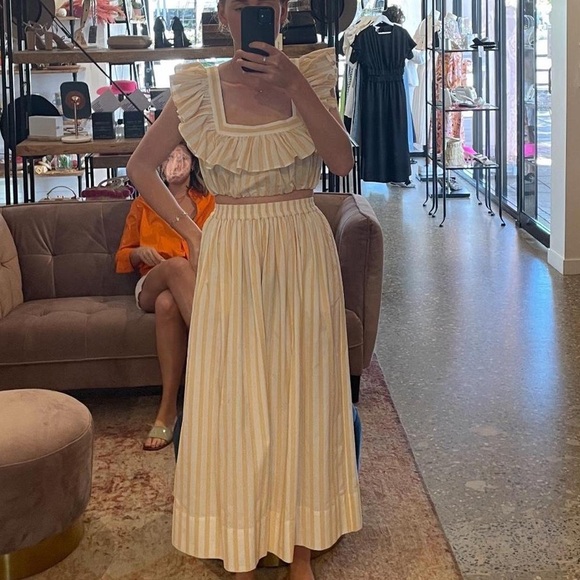 Acler Maxwell stripe top and skirt set. Size 4 - Picture 10 of 14